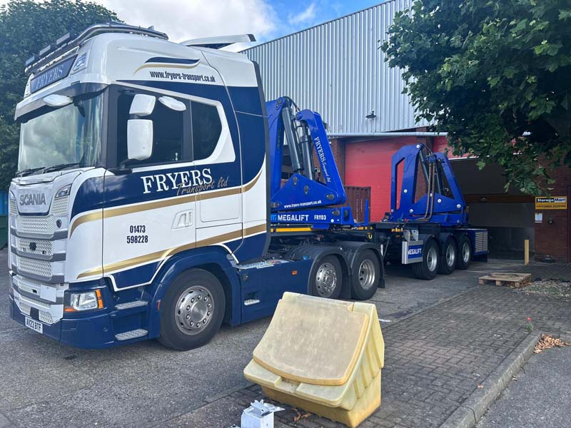 Fryers Transport container haulage vehicle at the depot.